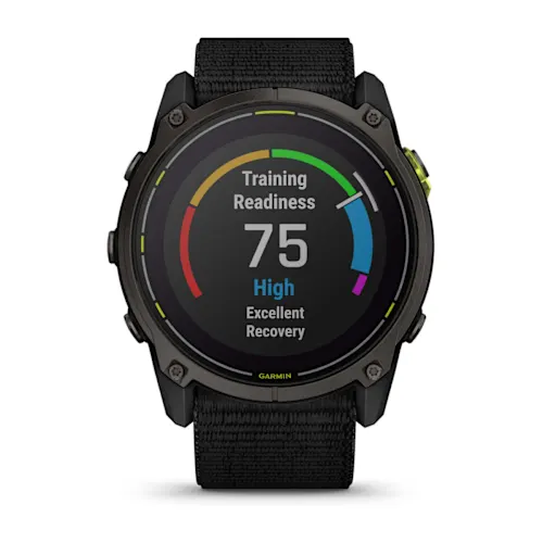 ENDURO 3, CRBN GRY DLC TI W/BLK SPORT LOOP BAND, EMEA 010-02751-01