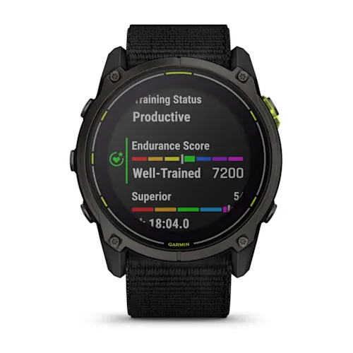 ENDURO 3, CRBN GRY DLC TI W/BLK SPORT LOOP BAND, EMEA 010-02751-01