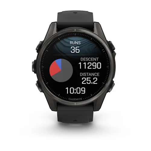 FENIX 8 43MM,AMOLED,SAPH,CRBNGRY TI/BLK,BLK/PEBBLGRYBND,EMEA 010-02903-21