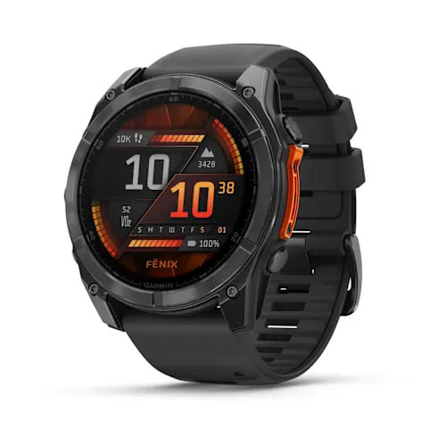 FENIX 8 51MM,AMOLED,GLASS/SS,SLATEGRAY STEEL/BLACK,BLKBND,WW 010-02905-00