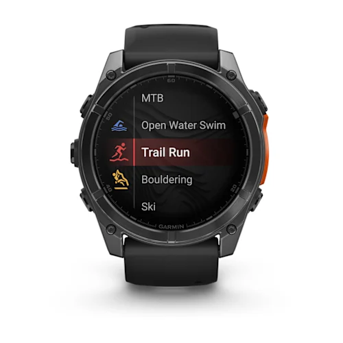 FENIX 8 51MM,AMOLED,GLASS/SS,SLATEGRAY STEEL/BLACK,BLKBND,WW 010-02905-00