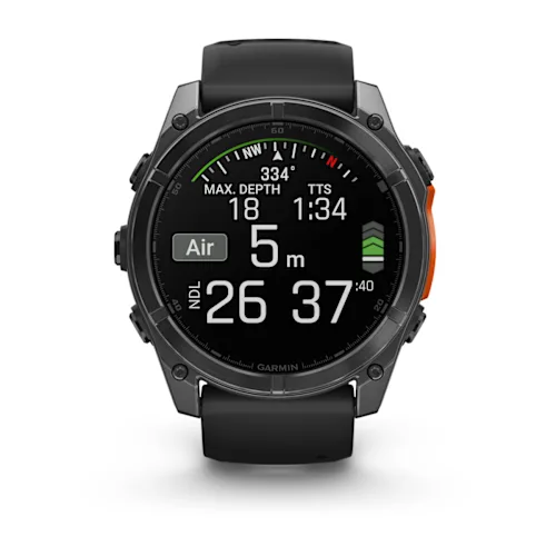 FENIX 8 51MM,AMOLED,GLASS/SS,SLATEGRAY STEEL/BLACK,BLKBND,WW 010-02905-00