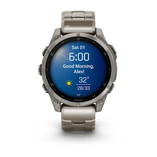 FENIX 8 47MM, AMOLED, SAPH, TI/BARE/GRAPHITE W/TIBAND, EXCL, EMEAMAINTENANCES 010-02904-40