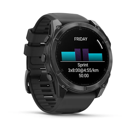 FENIX 8 51MM,AMOLED,GLASS/SS,SLATEGRAY STEEL/BLACK,BLKBND,WW 010-02905-00