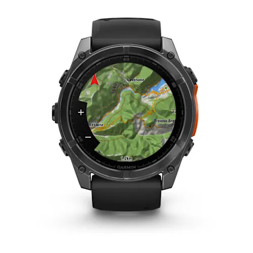 FENIX 8 51MM,AMOLED,GLASS/SS,SLATEGRAY STEEL/BLACK,BLKBND,WW 010-02905-00