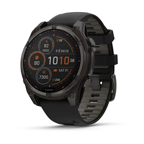 FENIX 8 47MM, SAPH SOLAR, CRBNGRY TI/BLK, BLK/PBLGRYBND, EMEA 010-02906-11