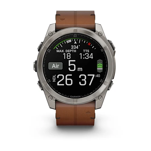FENIX 8 51MM,AMOLED,SAPPHIRE, BARE TI, BLK/CHSNT LTHR, EMEA 010-02905-40