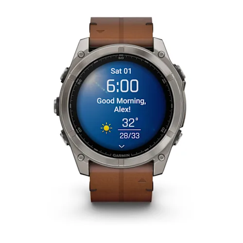 FENIX 8 51MM,AMOLED,SAPPHIRE, BARE TI, BLK/CHSNT LTHR, EMEA 010-02905-40