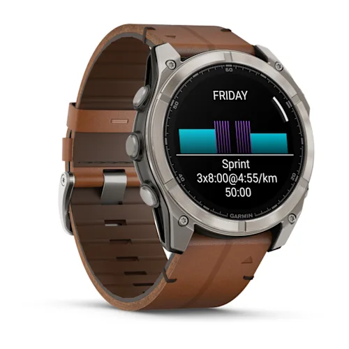 FENIX 8 51MM,AMOLED,SAPPHIRE, BARE TI, BLK/CHSNT LTHR, EMEA 010-02905-40